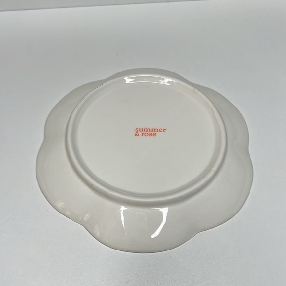 Summer & Rose Trinket Dish Pink & White Checker 5.5" Diameter NWT - Picture 3 of 4